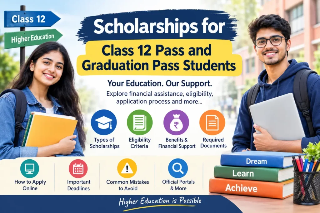 Scholarships for Class 12 Pass and Graduation Pass Students in India
