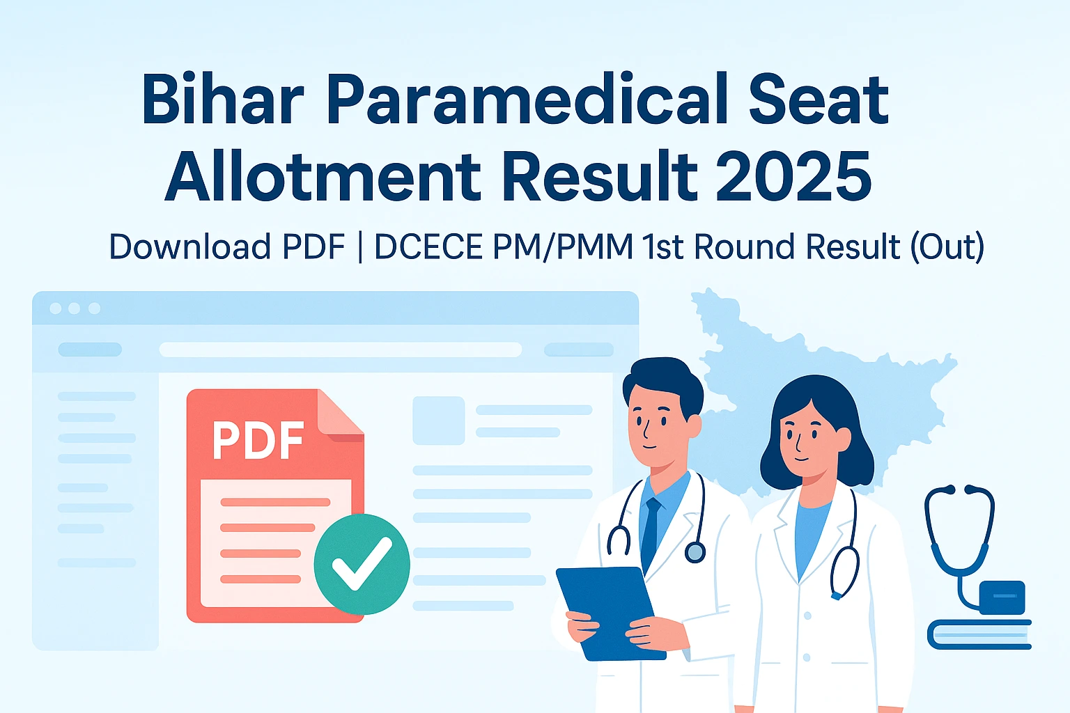 Bihar Paramedical Seat Allotment Result 2025 PDF Download (Out): Check Bihar DCECE PM/PMM 1st Round Allotment Result?