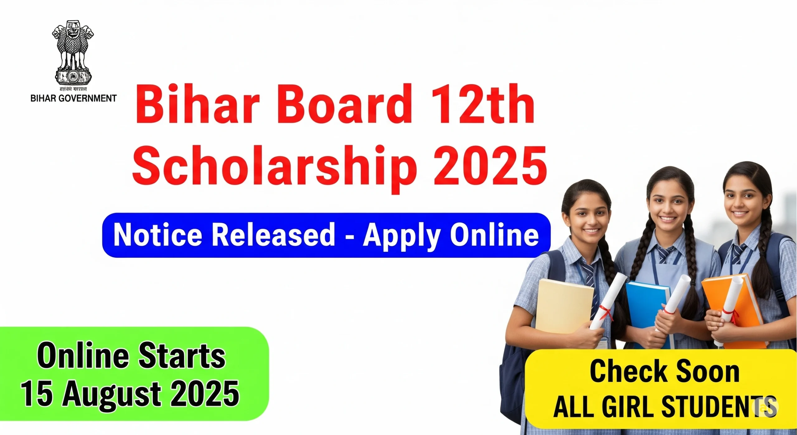 Bihar Board 12th Scholarship 2025 Online Application—Start the online application for Inter pass 25 thousand from here?