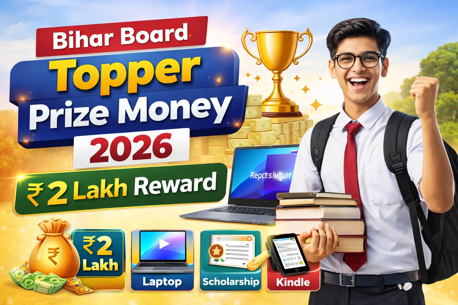 Bihar Board Topper Prize Money 2026 – ₹2 लाख तक इनाम, Laptop, Scholarship और पूरी जानकारी