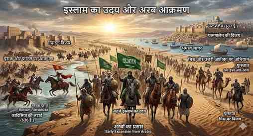इस्लाम का उदय तथा अरब आक्रमण