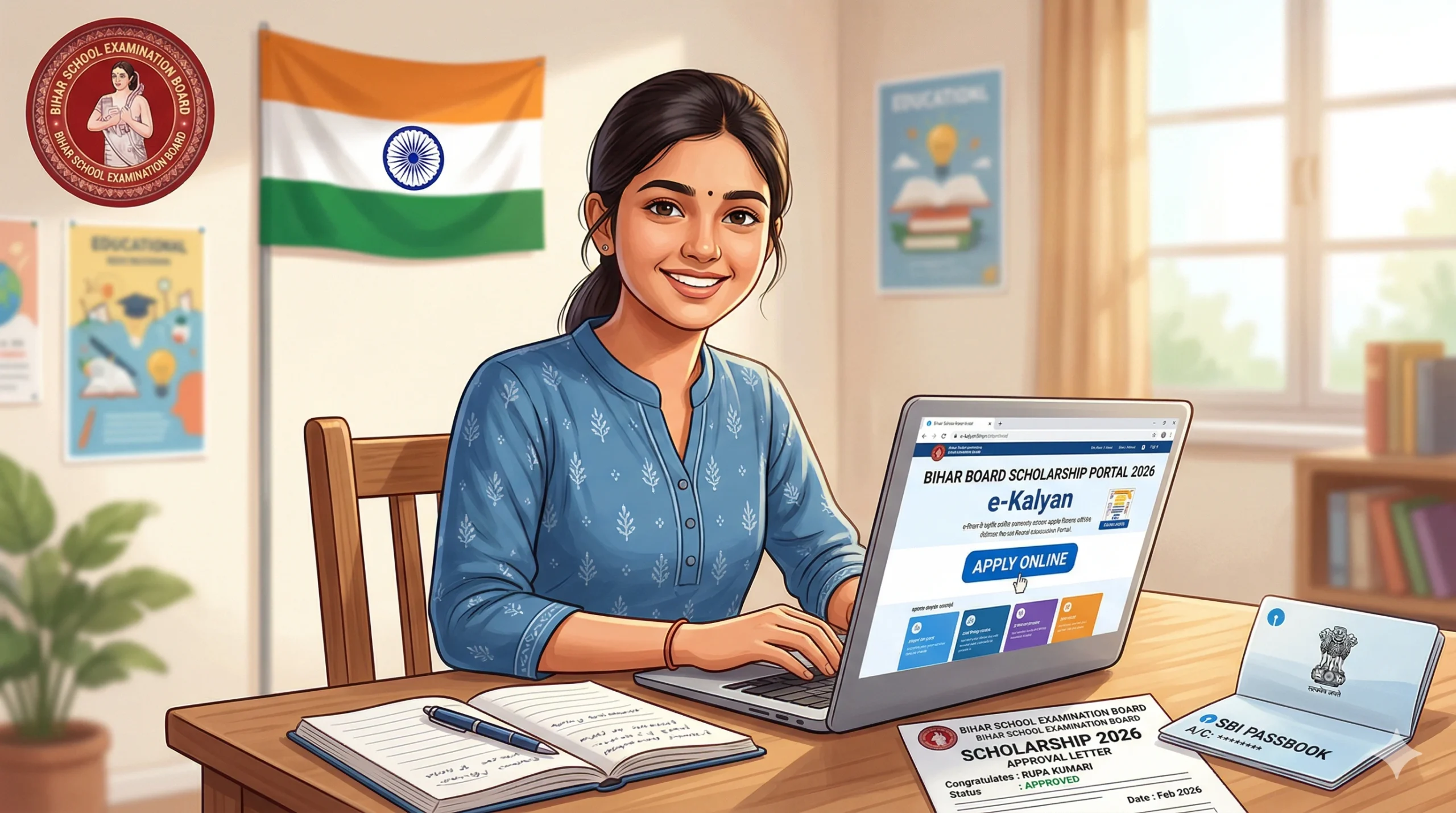 Bihar Board Scholarship 2026: e-Kalyan पर ऑनलाइन आवेदन कैसे करें? (पूरी गाइड)
