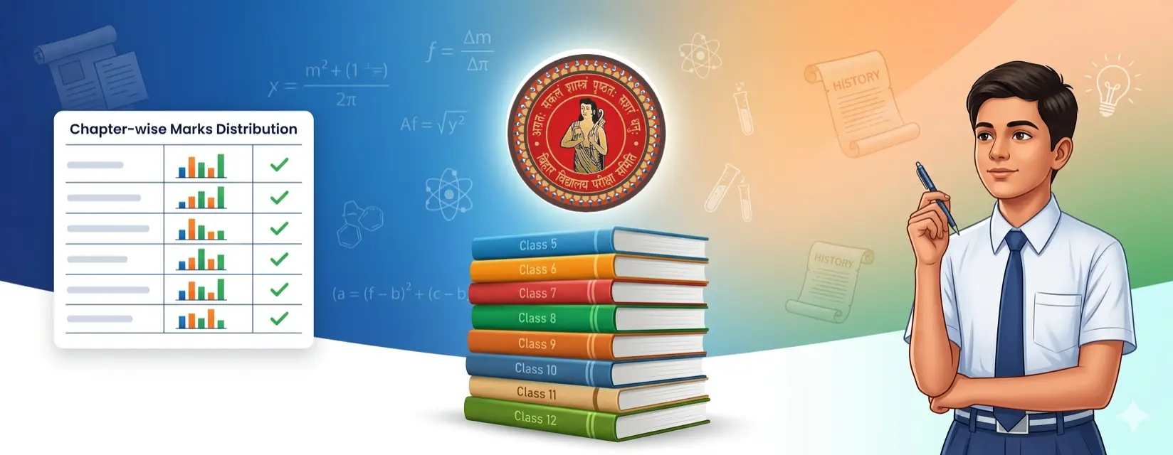 Bihar Board Syllabus 2025-26: Class 5 to 12 Chapter-Wise Marks (BSEB)