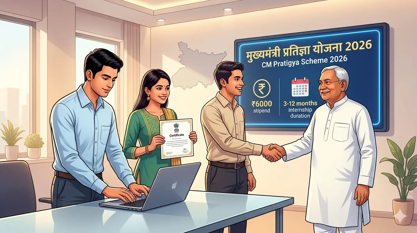 Bihar CM Pratigya Scheme 2026: Eligibility, Benefits, Internship Details, ₹6000 Stipend, Online Apply Process & Full Details