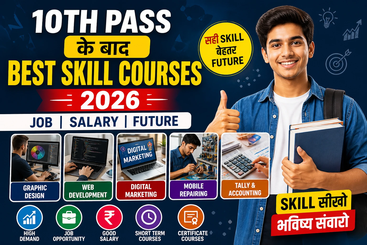10th Pass ke Baad Best Skill Courses 2026 Career, Earning & Job — Complete Guide