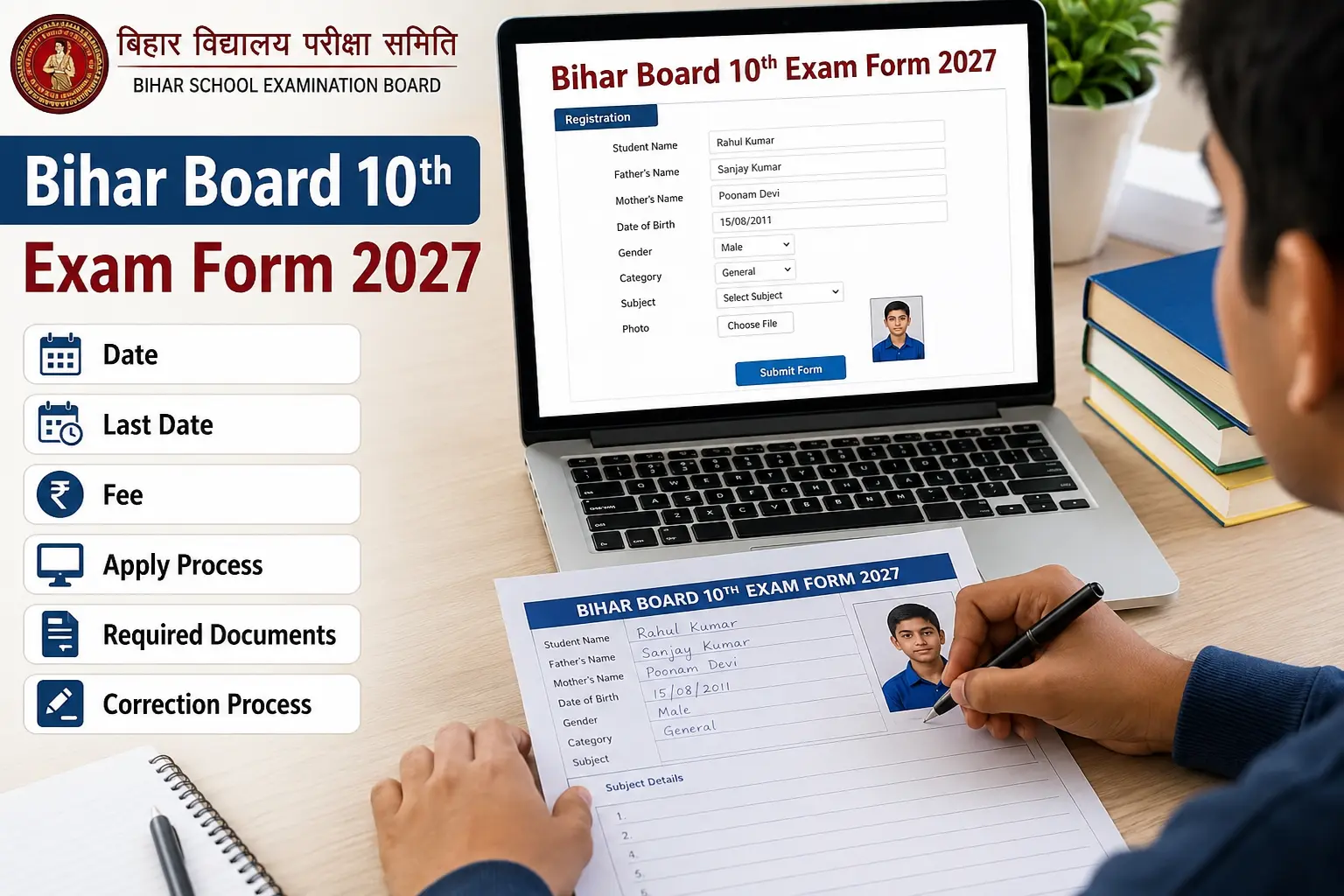 Bihar Board 10th Exam Form 2027