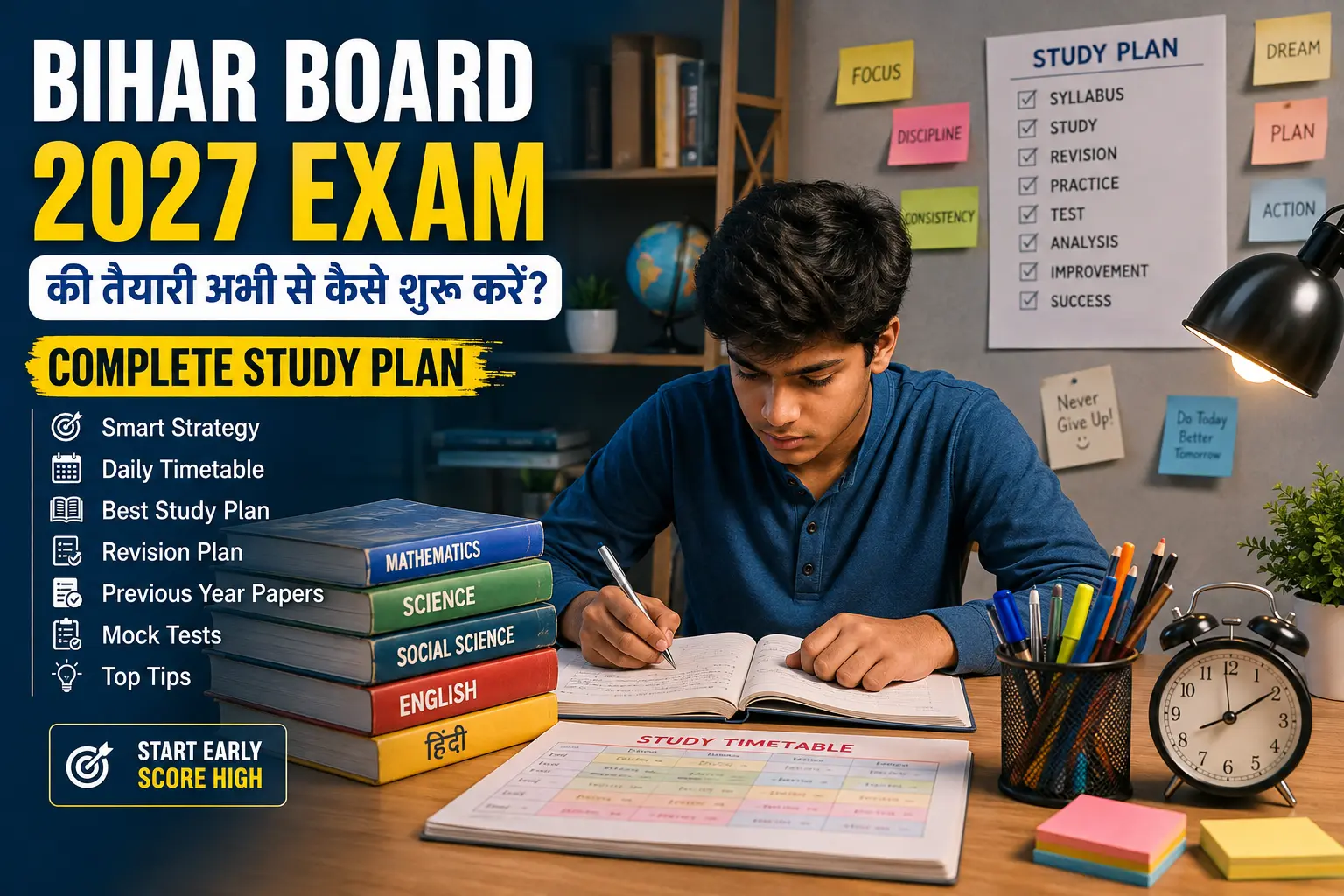 Bihar Board 2027 Exam की तैयारी अभी से कैसे शुरू करें? Complete Study Plan