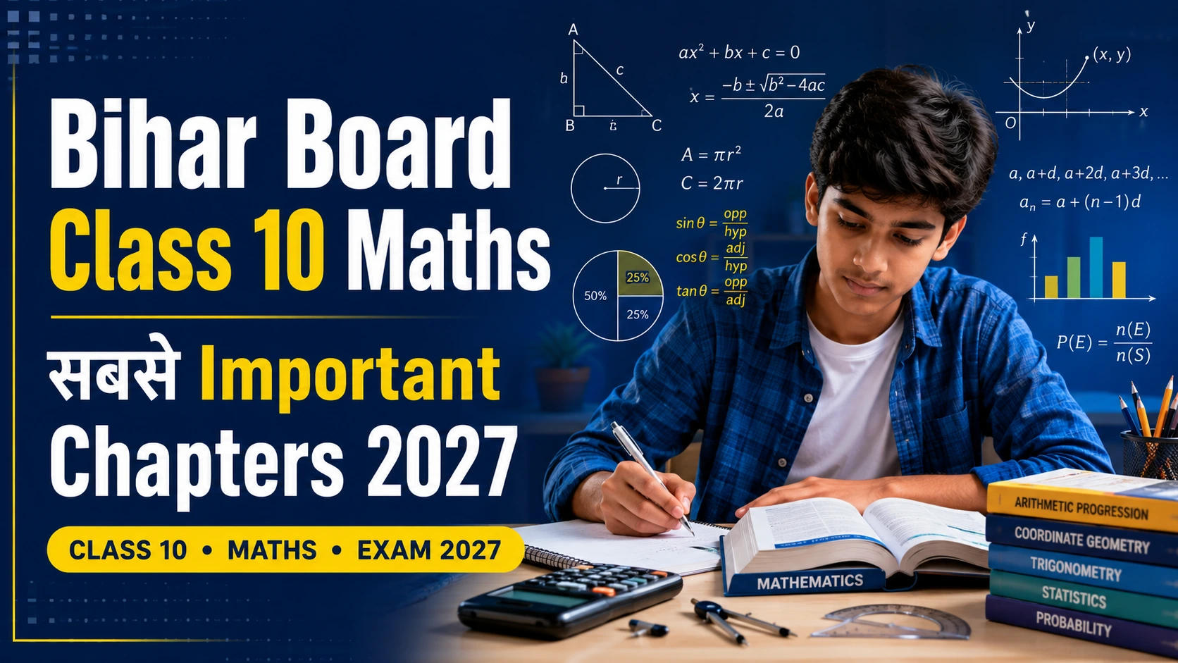 Bihar Board Class 10 Maths के सबसे Important Chapters 2027