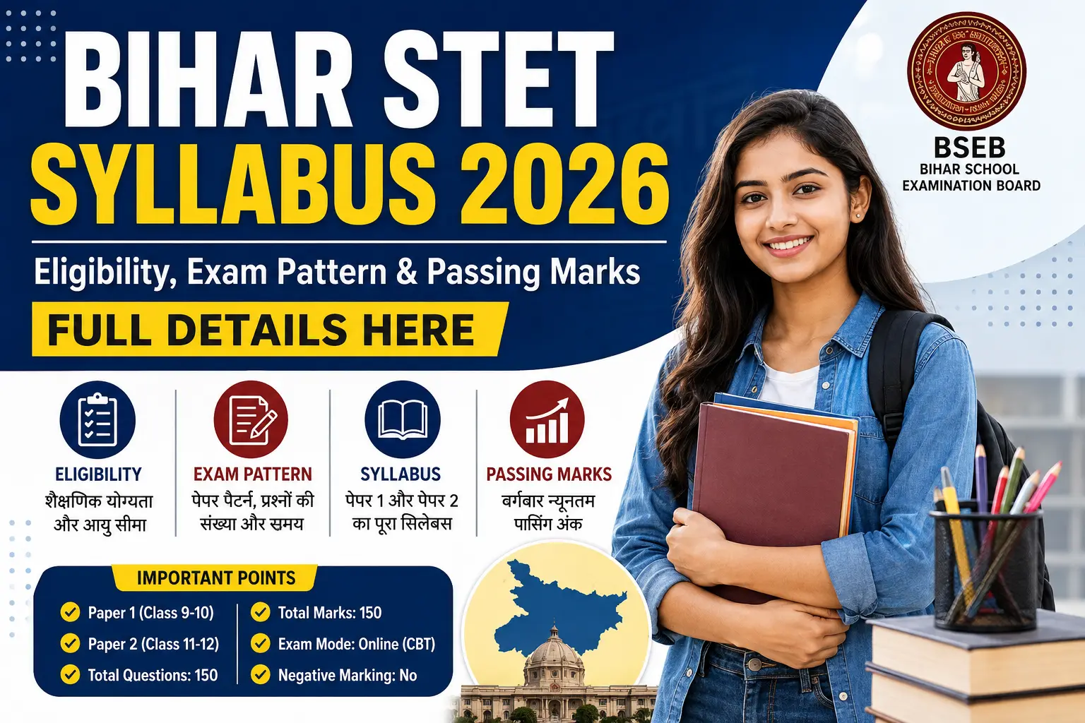 Bihar STET Syllabus 2026, Eligibility, Exam Pattern & Passing Marks Full Details Here