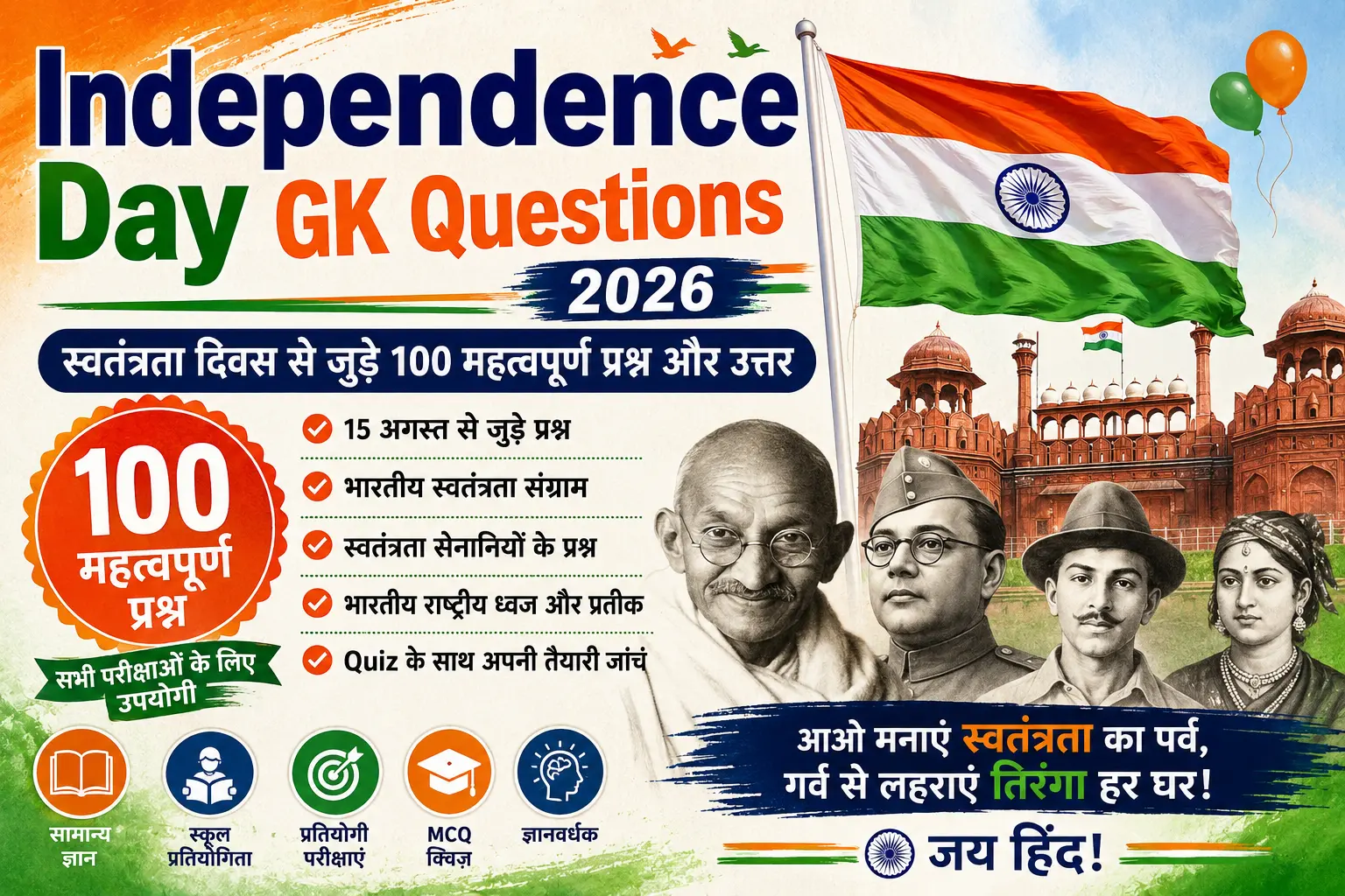 Independence-Day-GK-Questions-2026-स्वतंत्रता-दिवस-से-जुड़े-100-महत्वपूर्ण-प्रश्न-और-उत्तर.